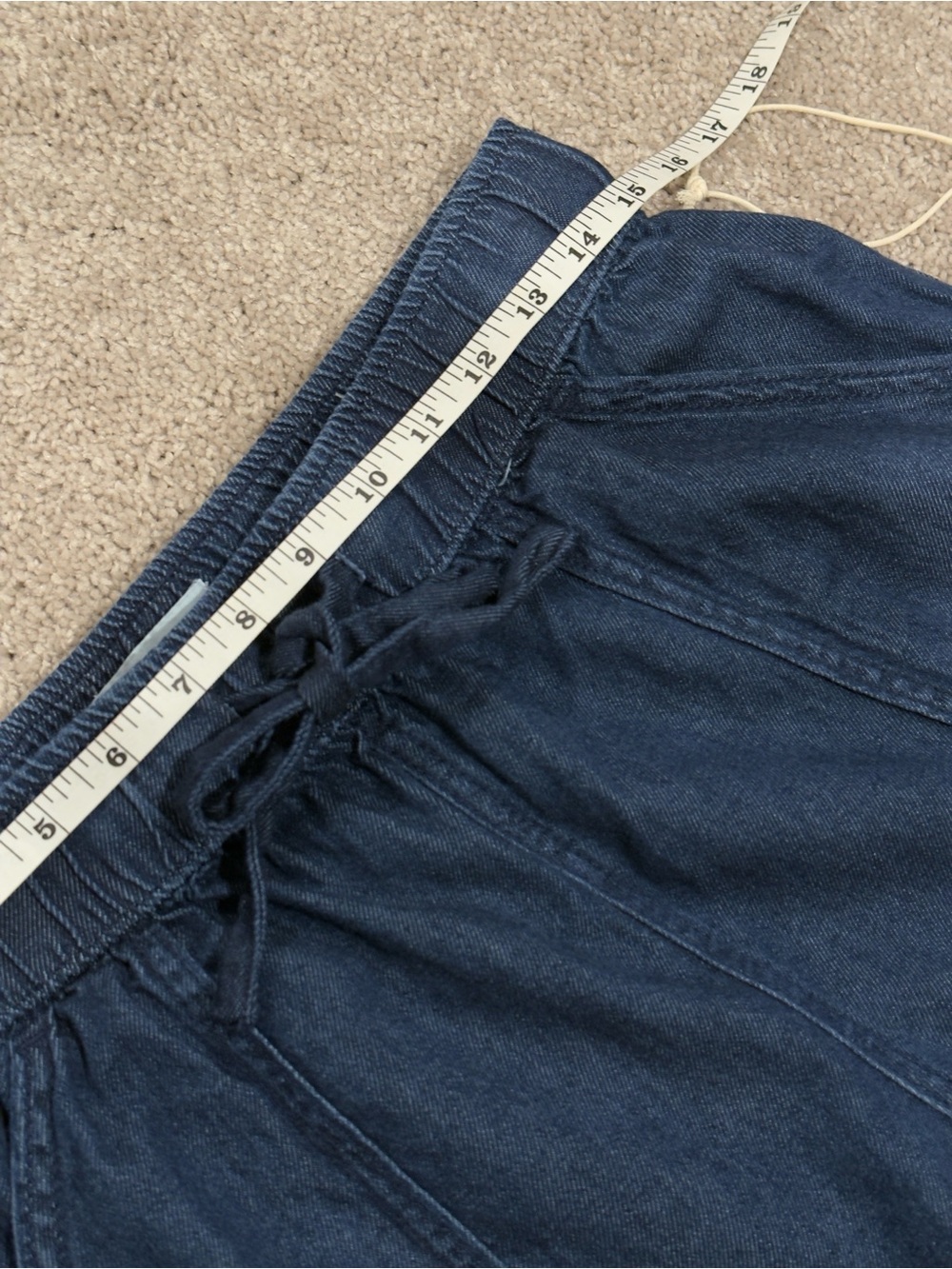 Tahari Premium Denim Marine Blue Jogger Pants